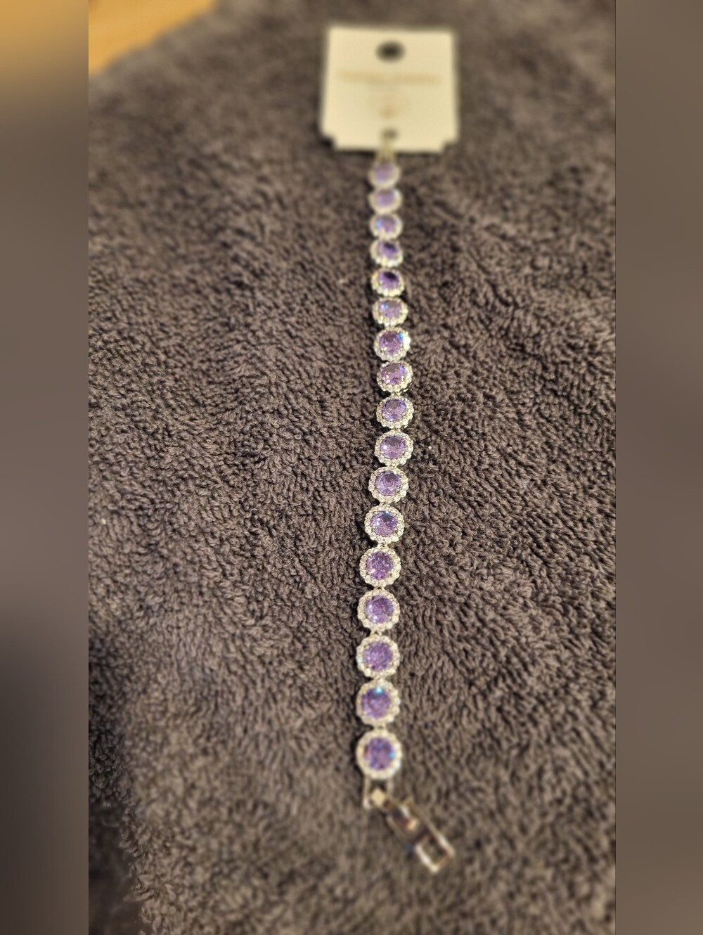 Purple Crystal Tennis Bracelet - Women's Jewelry
